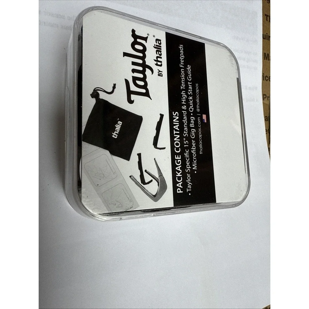 Thalia Guitar Capo Taylor Officially Licensed 400 Series Reflections, Black Chro